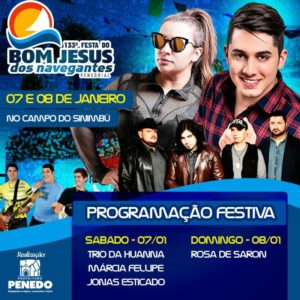 Programação da Festa de Bom Jesus de Penedo 2017